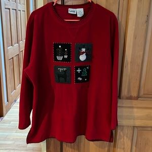 Christmas Knits Fleece Pullover Oversized Christmas party by Capacity